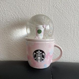 スターバックスコーヒー(Starbucks Coffee)のスターバックス SAKURA2020スノーグローブ＆マグ89ml 桜 限定品(グラス/カップ)