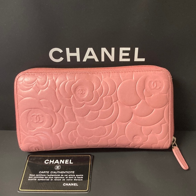 CHANEL(シャネル)の【激安♡正規品♡美品】シャネル　カメリア　ラウンドジップウォレット レディースのファッション小物(財布)の商品写真