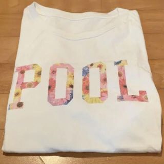 the POOL Aoyama × AMKK 花柄 ロゴ Tシャツ 白 L(Tシャツ/カットソー(半袖/袖なし))