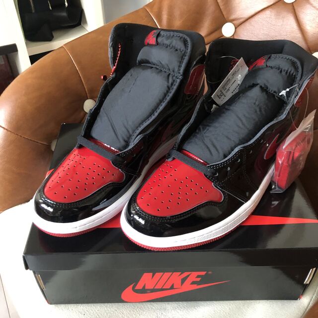 NIKE AIR JORDAN 1  "BRED PATENT 27.5cm