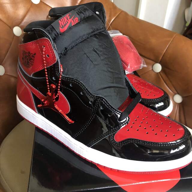 NIKE AIR JORDAN 1  "BRED PATENT 27.5cm