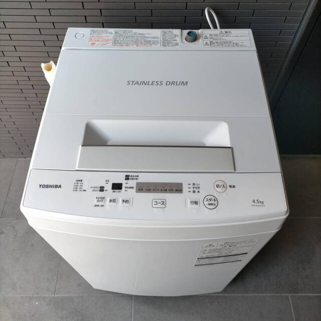 スマホ/家電/カメラ都内近郊送料無料　2019年製　TOSHIBA 洗濯機　4.5キロ　極美品