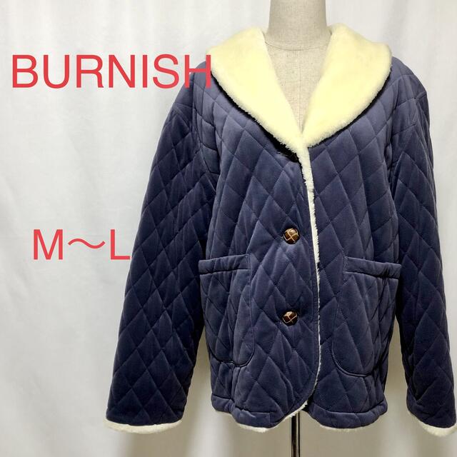 バーニッシュ　BURNISH ハーフコート　ボアコート　パープルコート　M~L