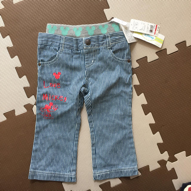 値下げタグ付☆ミッキーデニムズボン キッズ/ベビー/マタニティのキッズ服男の子用(90cm~)(パンツ/スパッツ)の商品写真