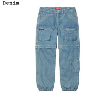 シュプリーム(Supreme)の完売!34★Zip-Off Utility Pant　Denim　デニム(ワークパンツ/カーゴパンツ)