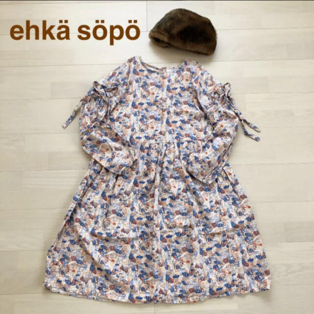 ehka sopo(エヘカソポ)の再お値下しました✩.*˚ エヘカソポ デザインワンピース レディースのワンピース(ひざ丈ワンピース)の商品写真