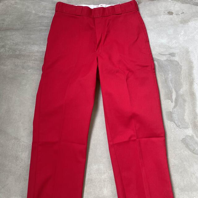 ファッション 希少 USA製 ワークパンツ 赤 レッド Dickies ワーク