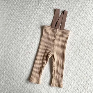 ザラキッズ(ZARA KIDS)の【美品】韓国子ども服  suspender leggings  12-18M(パンツ)