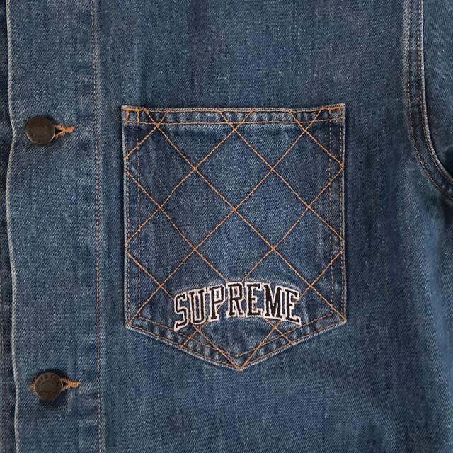 Supreme Diamond Stitch Denim Chore Coat