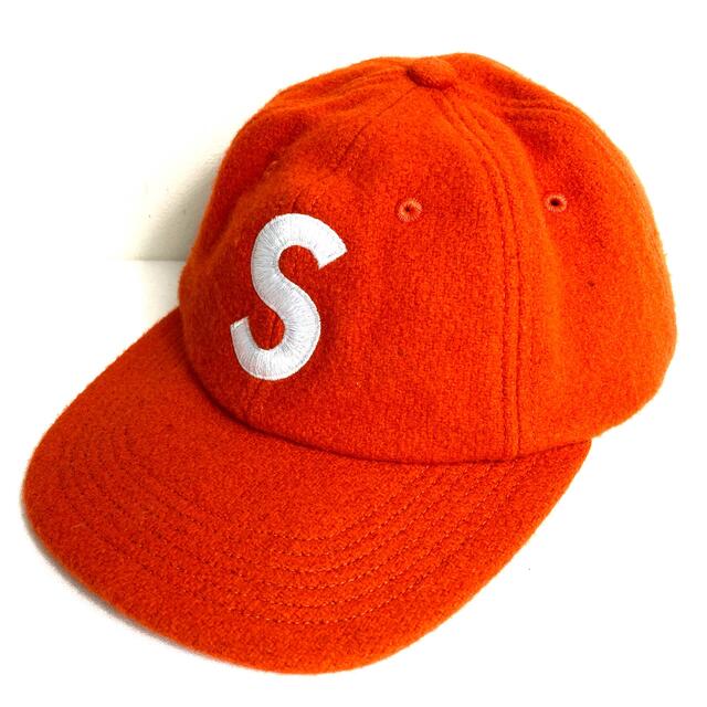 SUPREME Wool S Logo 6-Panel Cap  オレンジ