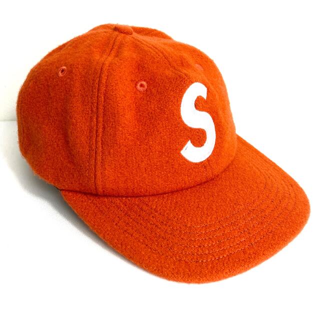 SUPREME Wool S Logo 6-Panel Cap  オレンジ