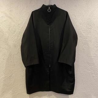KOSHINO HIROKO ロングコート ジップアップ ブラック 美品(ロングコート)