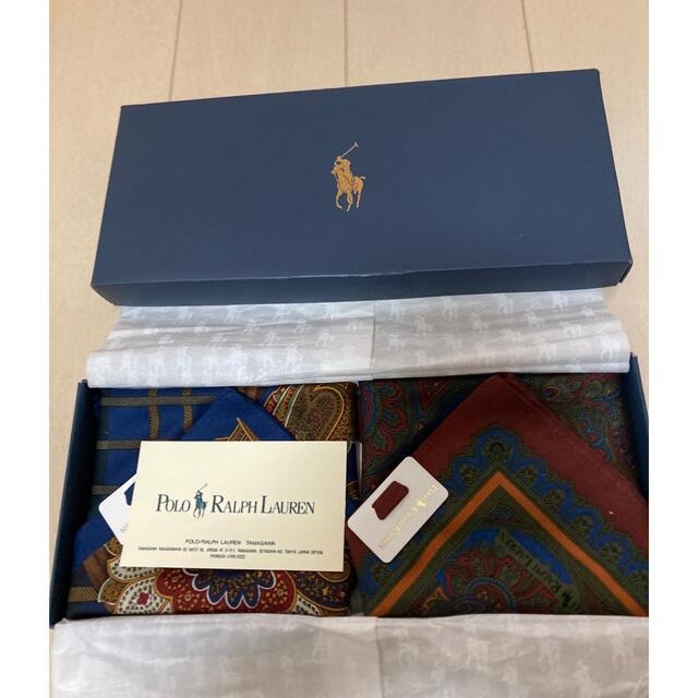 Ralph Lauren(ラルフローレン)の新品未使用　ラルフローレン　ハンカチ2枚セット メンズのファッション小物(ハンカチ/ポケットチーフ)の商品写真