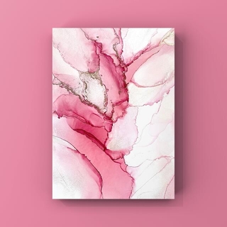 SALE!アルコールインクアート インテリア ポスター《rouge pink》(アート/写真)