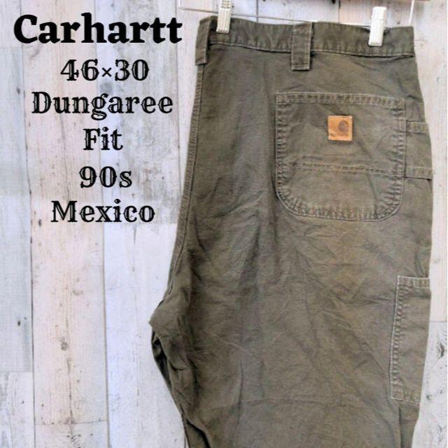 carhartt(カーハート)の美品希少90sカーハート46×30ペインターパンツ古着ダークブラウン茶色コットン メンズのパンツ(ペインターパンツ)の商品写真