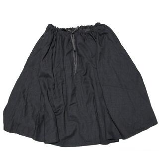 ルグラジック(LE GLAZIK)の美品 LE GLAZIK ルグラジック ウール スカート ブラック 黒(ひざ丈スカート)