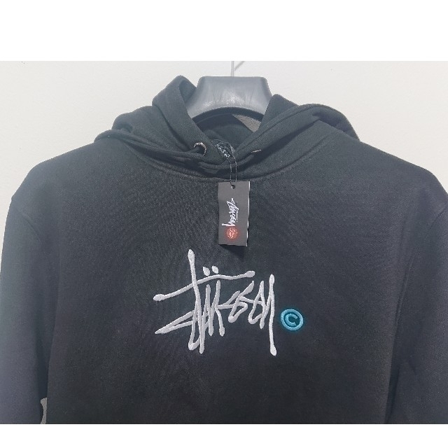 STUSSY  ステューシー 新品 裏起毛 刺繍センターロゴ パーカーパーカー