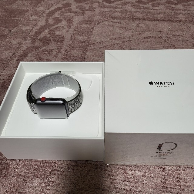 アップル Apple Watch3 42mm グレイアルミ オリーブスポーツ