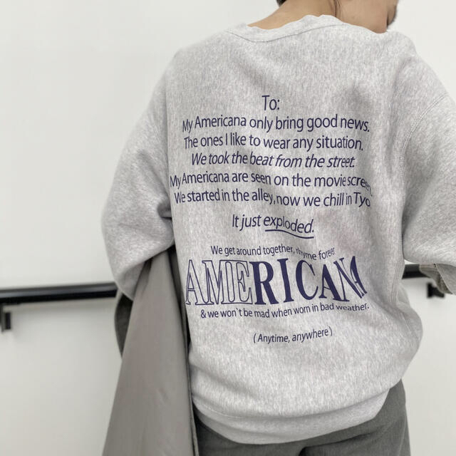 アパルトモンAmericanaアメリカーナHalfsleeveLogoSweat