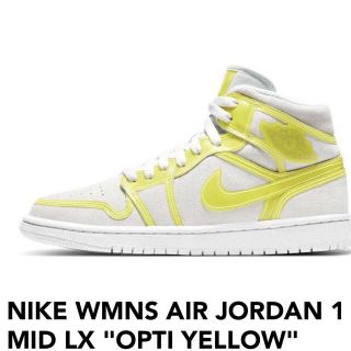 ナイキ(NIKE)のNIKE AIR JORDAN 1 MID LX "OPTI YELLOW"(スニーカー)