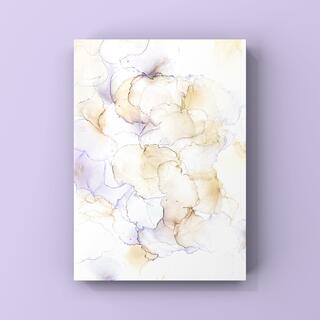 SALE!アルコールインクアート ポスター《lavender beige》(アート/写真)