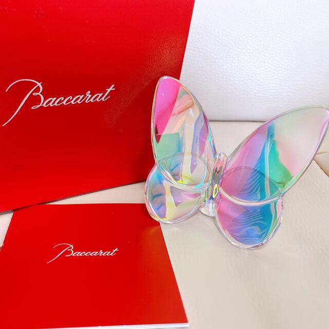 Baccarat - ♢新品同様♢ Baccarat バカラ 蝶々 虹色に輝くラッキー