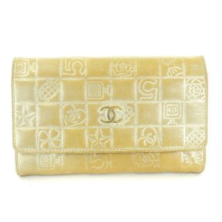 シャネル(CHANEL)のシャネル 二つ折り財布 ココマーク カメリア アイコン 小銭入れ ゴールド(財布)