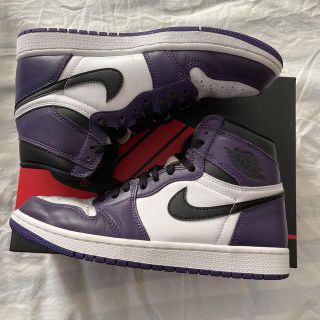 ナイキ(NIKE)のnike air jordan1 court purple 26 国内正規品(スニーカー)