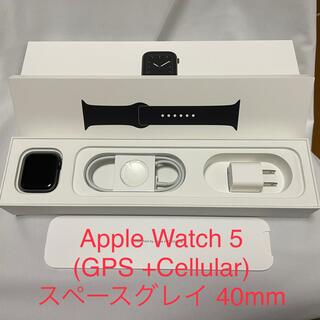 アップル(Apple)のApple Watch 5 40mm(セルラー)新品スポーツバンド付(腕時計(デジタル))