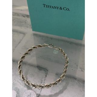 ティファニー(Tiffany & Co.)の美品　ヴィンテージティファニー 旧ロゴ　ワイド　ロープチェーン　ブレスレット(ブレスレット)