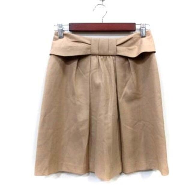 NATURAL BEAUTY BASIC(ナチュラルビューティーベーシック)のナチュラルビューティーベーシック ミニスカート フレア ツイード S ベージュ レディースのスカート(ミニスカート)の商品写真