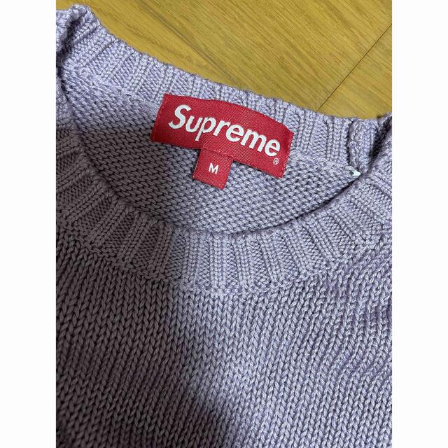 supreme バックロゴセーター　パープル 2