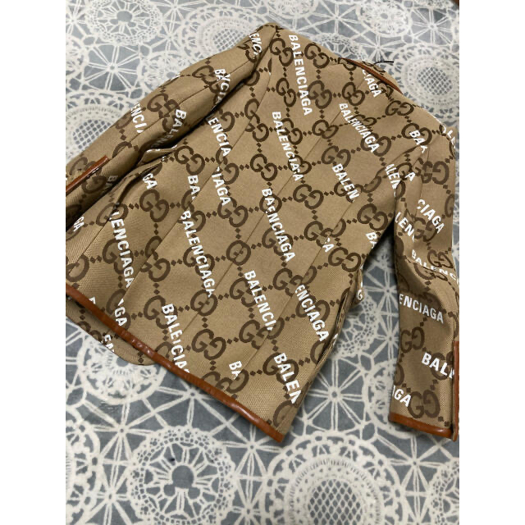 Gucci(グッチ)のGUCCI バレンシアガ　コラボ　ダブルネーム　テーラードジャケット　サイズ46 メンズのジャケット/アウター(テーラードジャケット)の商品写真