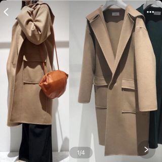 ユナイテッドアローズ(UNITED ARROWS)の新品⭐️アストラット　リバーコート　キャメル astraet(ロングコート)