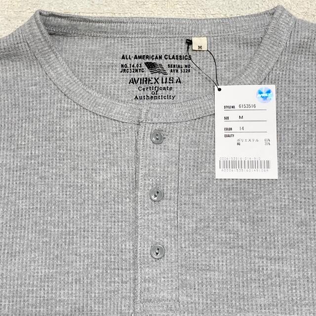 AVIREX(アヴィレックス)の【新品】アヴィレックス ヘンリーネック ロング Tシャツ ワッフル 長袖 メンズのトップス(Tシャツ/カットソー(七分/長袖))の商品写真
