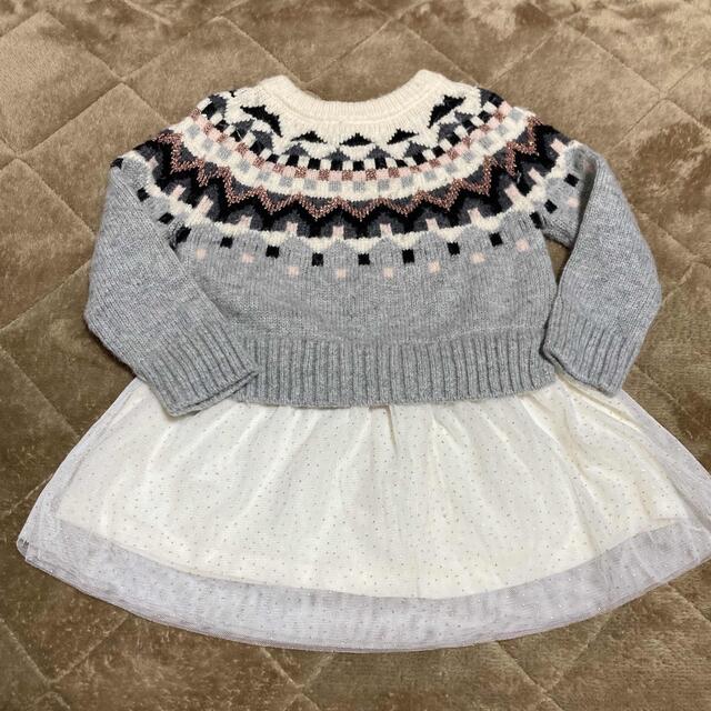 babyGAP(ベビーギャップ)の【1/30まで！500円！GAP Baby 】キラキラセーターワンピース キッズ/ベビー/マタニティのベビー服(~85cm)(ワンピース)の商品写真