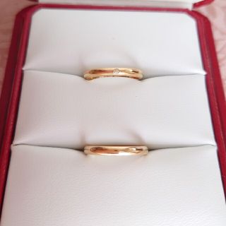 カルティエ(Cartier)のカルティエ ウェディングペアリング ピンクゴールド　本物(リング(指輪))