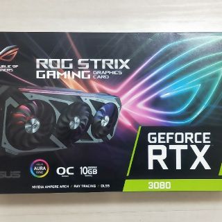 エイスース(ASUS)のGeforce RTX3080 非LHR ASUS ROG STRIX OC(PCパーツ)