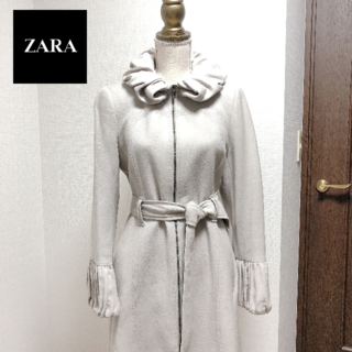 ザラ(ZARA)のZARA WOMAN ザラウーマン レディース 襟・袖デザインベルト付(ロングコート)