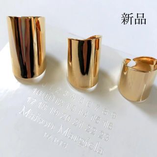 マルタンマルジェラ(Maison Martin Margiela)の新品 メゾン マルジェラ 3連リング 指輪 ゴールド(リング(指輪))