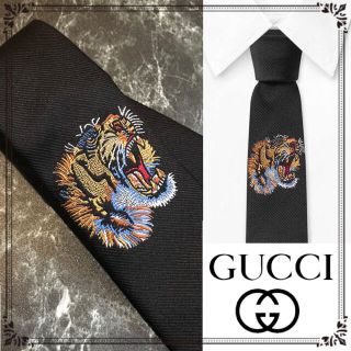 グッチ(Gucci)のグッチ タイガー刺繍ネクタイ★BTS着用 GUCCI シルク製 日本完売(ネクタイ)