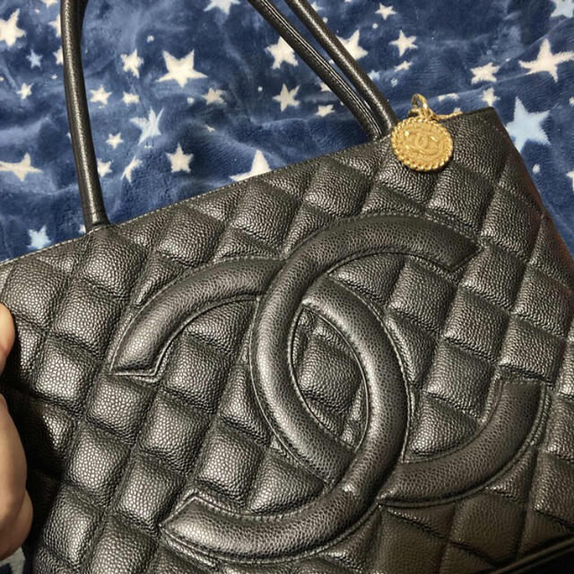 CHANEL シャネル キャビアスキン トートバッグ デカココ  正規品