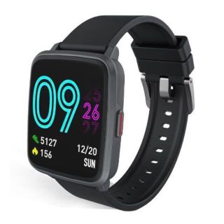 スマートウォッチ 腕時計 IP67防水 iOS / Android対応 ブラック(腕時計(デジタル))
