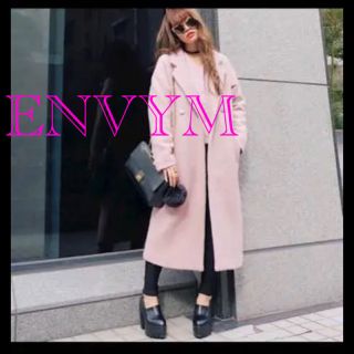 アンビー(ENVYM)のお値下げ★美品★ENVYMアンビーチェスターコート　ロングコート　ウール50％(チェスターコート)