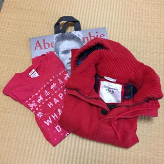 アバクロンビーアンドフィッチ(Abercrombie&Fitch)のアバクロ アバクロンビーアンドフィッチ パーカー オマケに Ｔシャツ ショップ袋(パーカー)