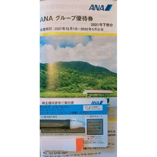 ANA(全日本空輸) - ANA 株主優待1枚（グループ優待券おまけ)の通販 by 