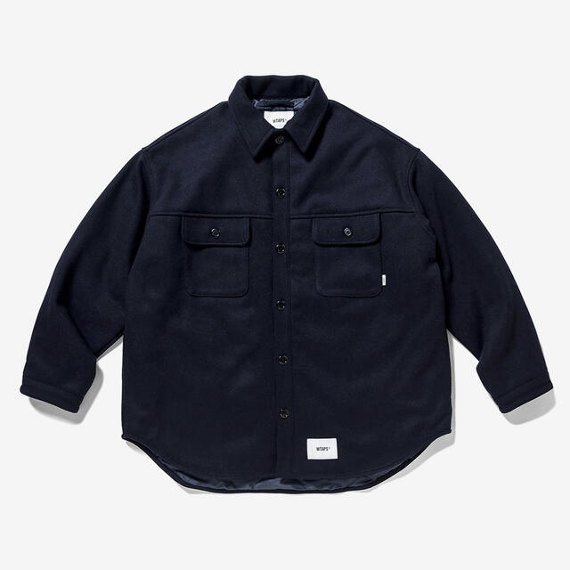 激安な WCPO WTAPS 21AW - W)taps 01 L NAVY シャツジャケット メルトン ブルゾン 激安な WCPO WTAPS 21AW - W)taps 01 L NAVY シャツジャケット メルトン ブルゾン