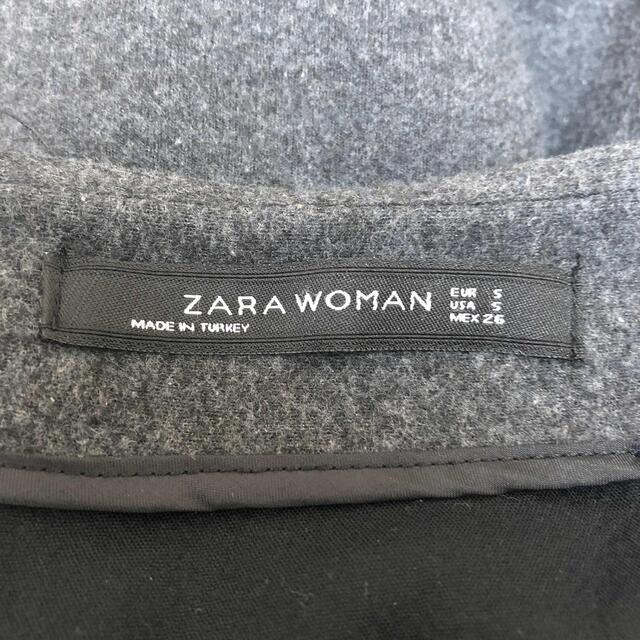 ZARA(ザラ)のZARA ザラ　タックフレアスカート　ミニ丈　グレー　秋冬　 レディースのスカート(ミニスカート)の商品写真