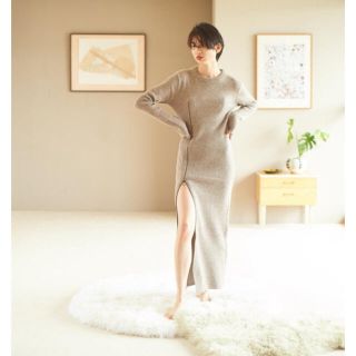 ロザリームーン(Rosary moon)のロザリームーン✨ Front Zip Knit Dress(ロングワンピース/マキシワンピース)