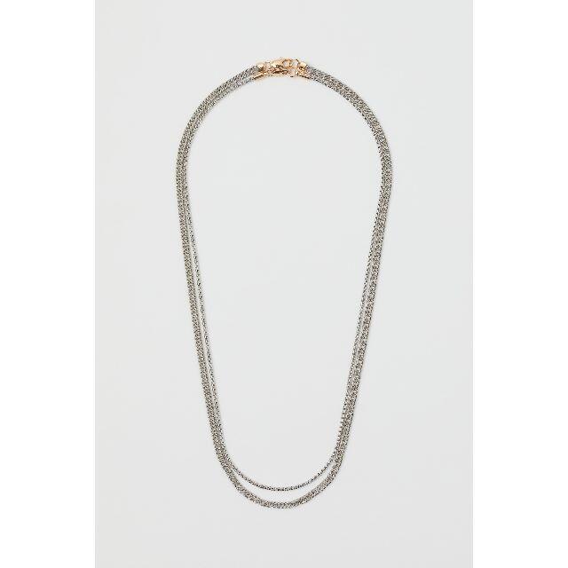 H&M - H&M メタルチェーンネックレス2本セット シルバー H&M - H&M メタルチェーンネックレス2本セット シルバー